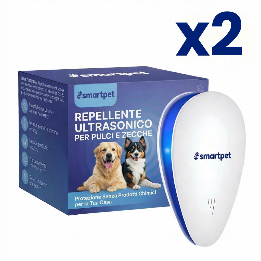 2x Repellente Antiparassiti per Pulci e Zecche