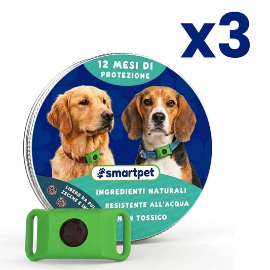 3x Ciondoli Antipulci e Zecche per Cani
